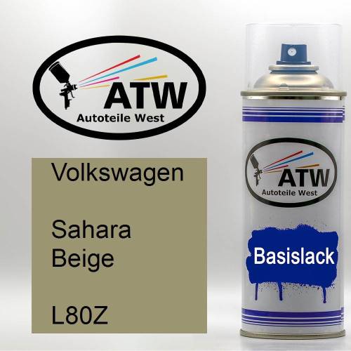 Volkswagen, Sahara Beige, L80Z: 400ml Sprühdose, von ATW Autoteile West.